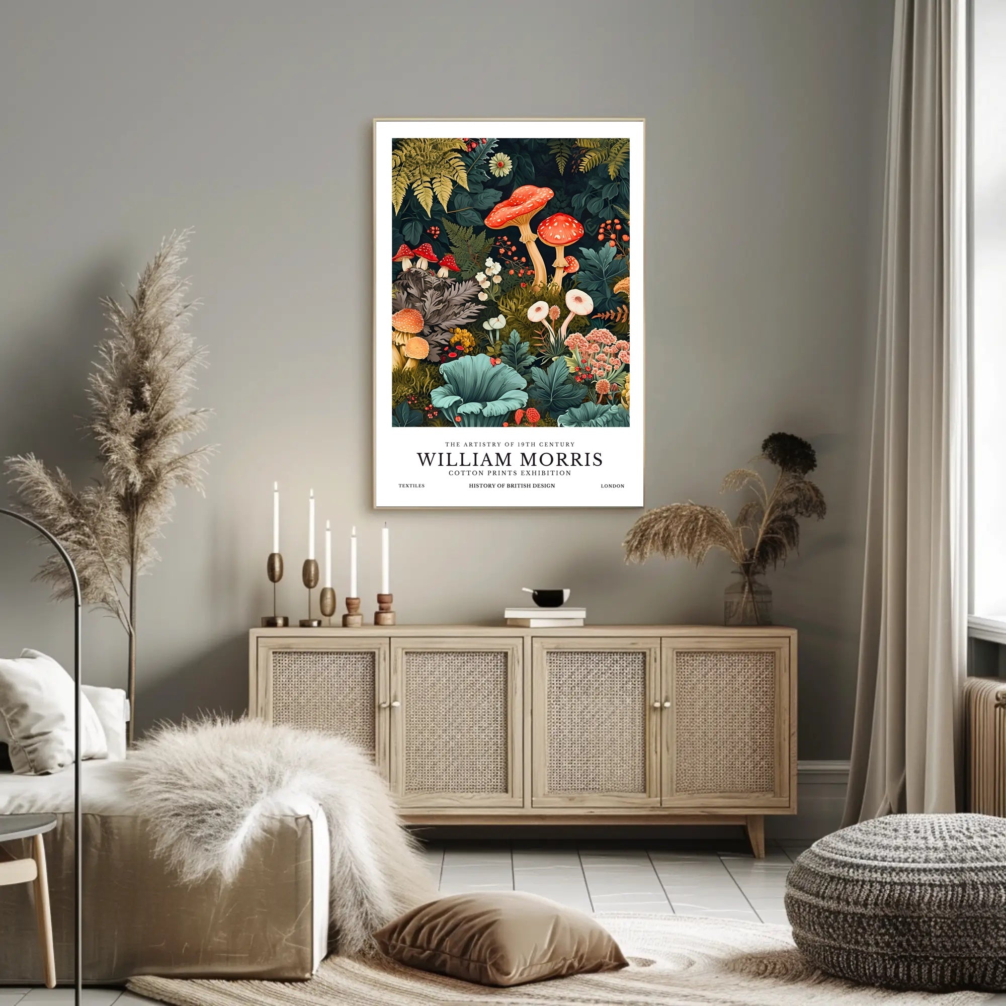 William Morris Cotton Prints Exhibition Poster