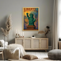 Statue of Liberty Vintage Patriotic Propaganda Poster