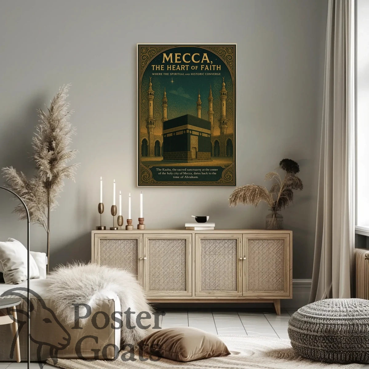 Mecca's Sacred Heartbeat: Cultural or Heritage Poster
