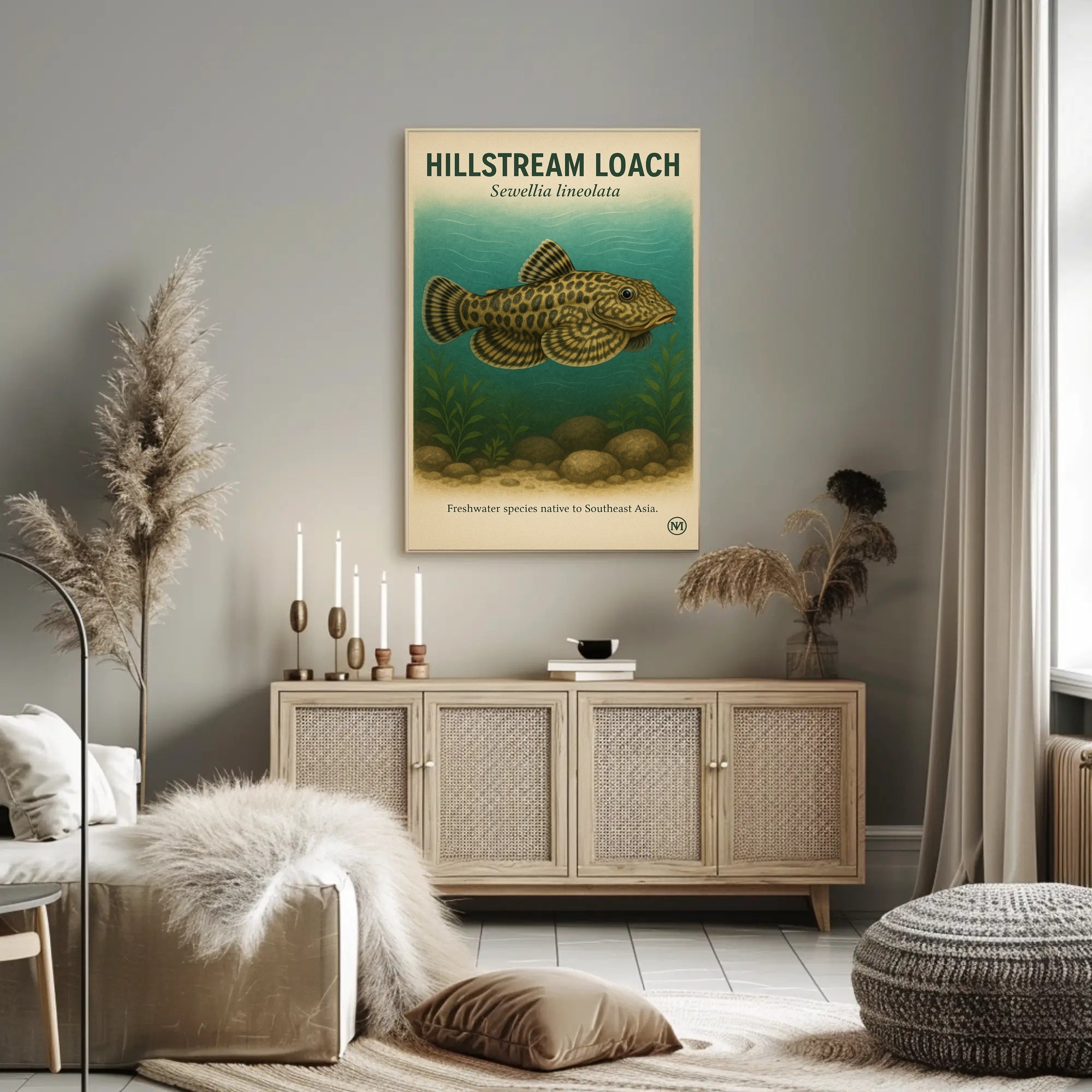 Hillstream Loach Sewellia lineolata Poster PosterGoat
