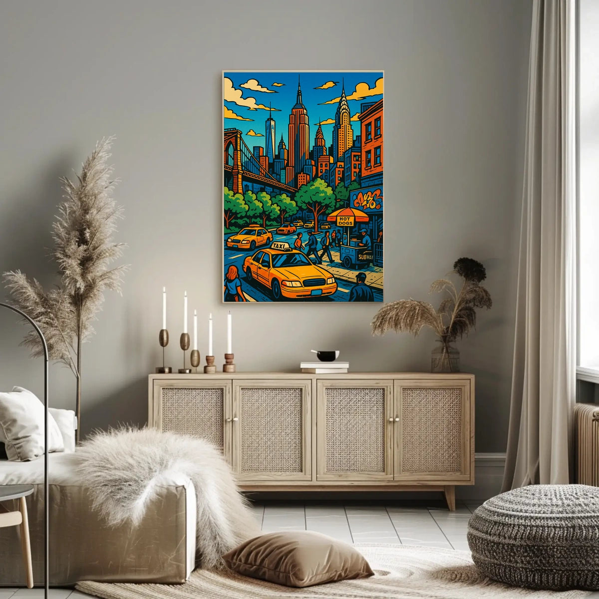 New York City Poster Vibrant Urban Vibe For NYC Lovers
