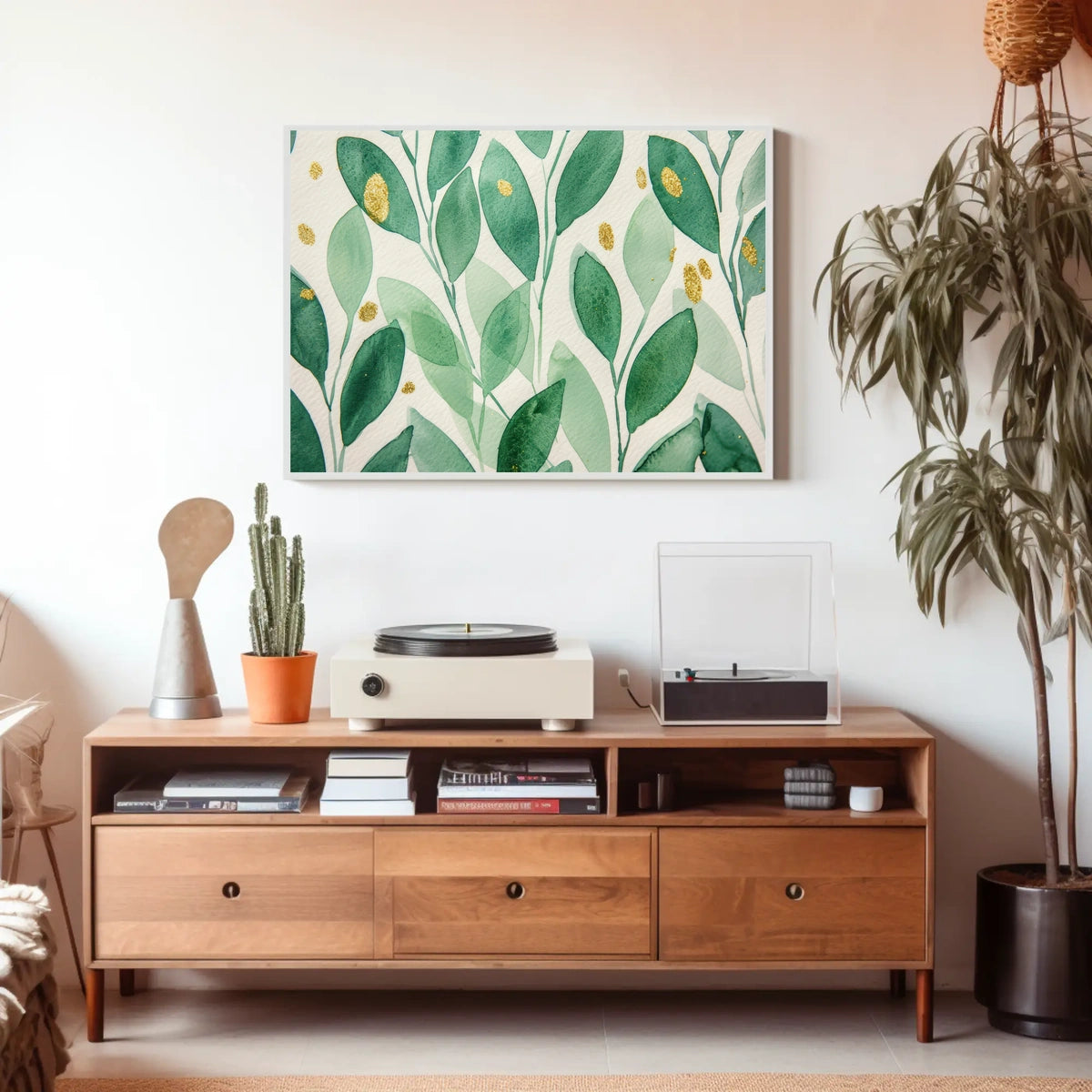 Green Leaf Harmony Poster