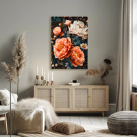 Blossoming Garden Peonies Artistic Poster