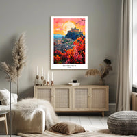 Edinburgh Castle Autumn Scene Travel Poster PosterGoat