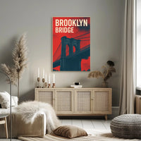 Brooklyn Bridge Urban Elegance: Modern Cityscape Poster