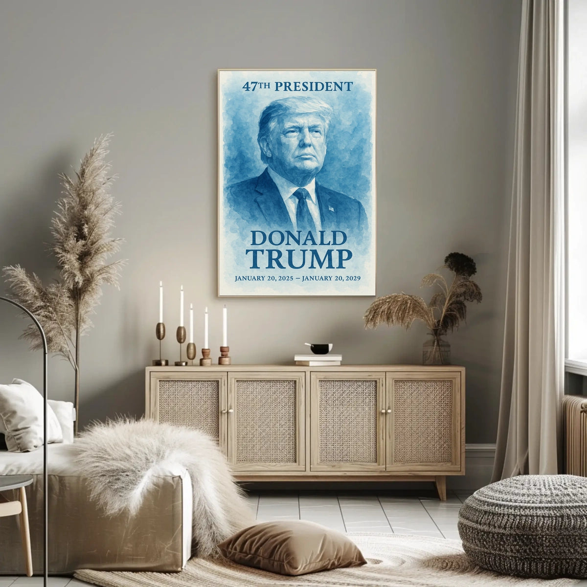 Trump Visionary Horizon Watercolor Patriot Poster