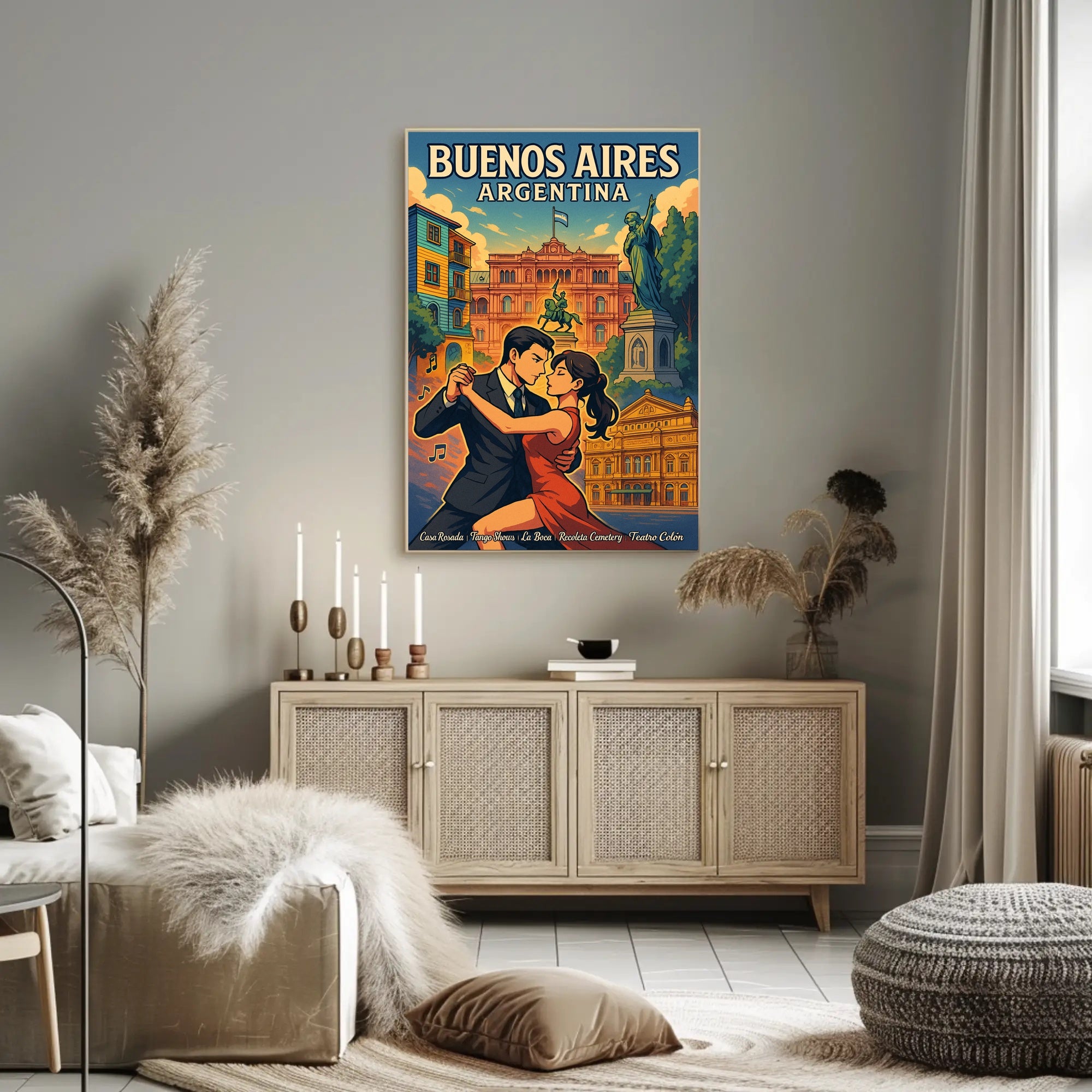 Buenos Aires Cultural Tapestry Poster PosterGoat