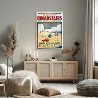 Vintage Broadstairs Seaside Travel Poster for Family Holidays PosterGoat