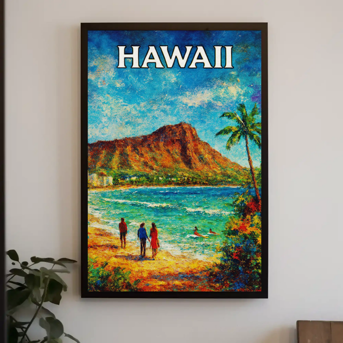Hawaii Diamond Head Beach Walk Landscape Poster