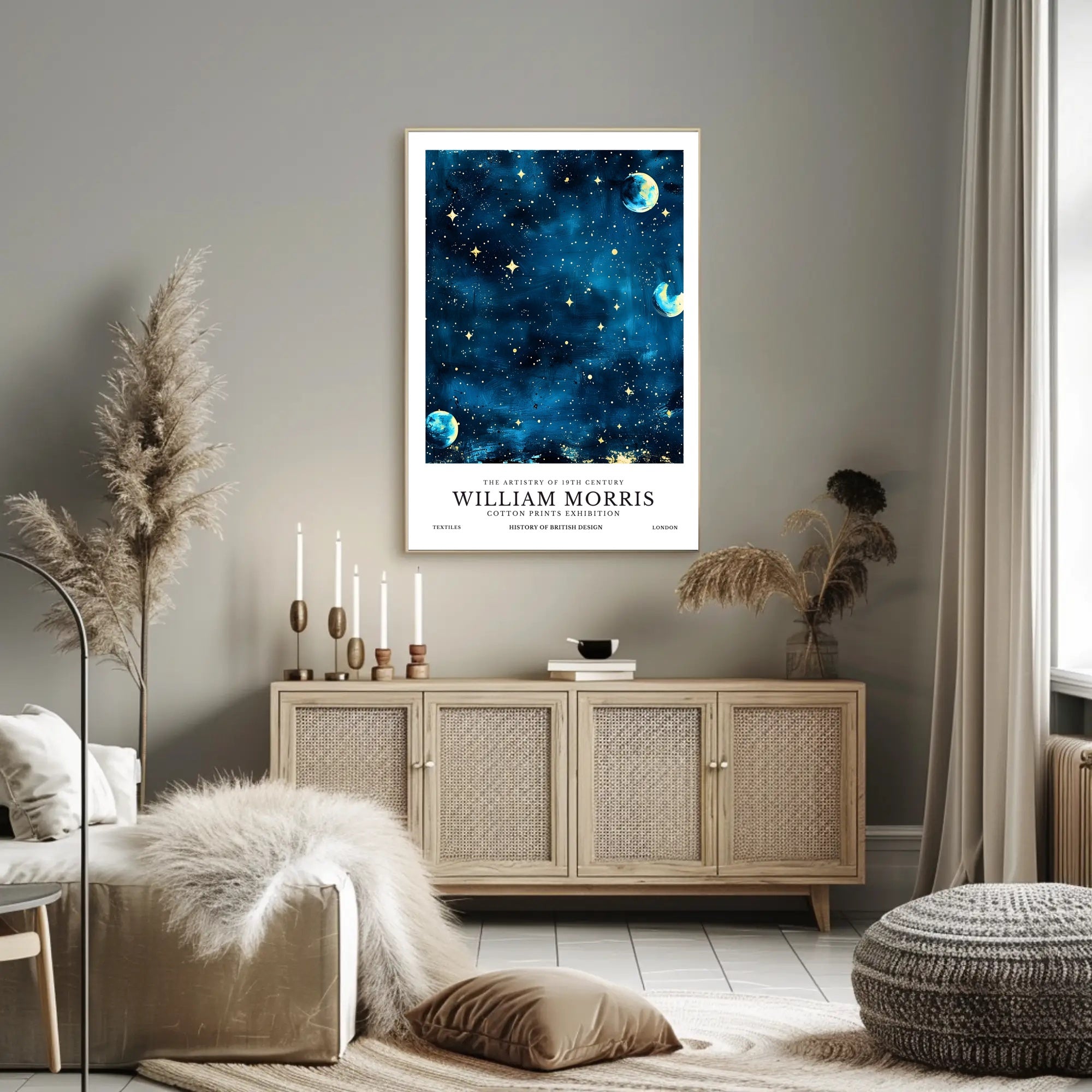 William Morris Cotton Prints Exhibition Poster