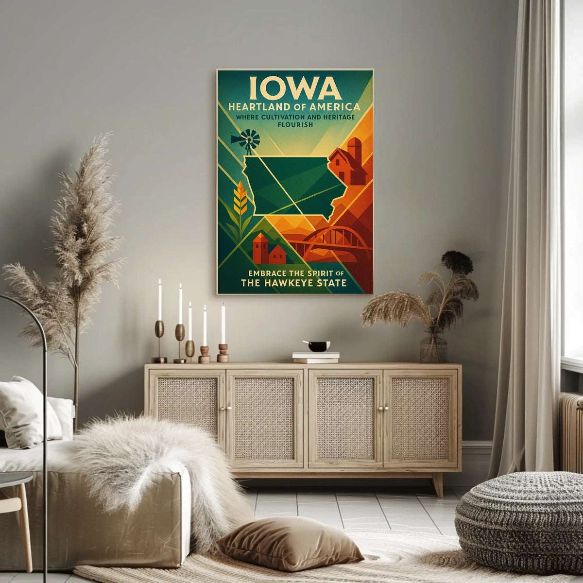Embrace the Spirit of The Hawkeye State Poster