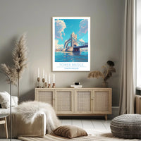 Tower Bridge Illustration Poster