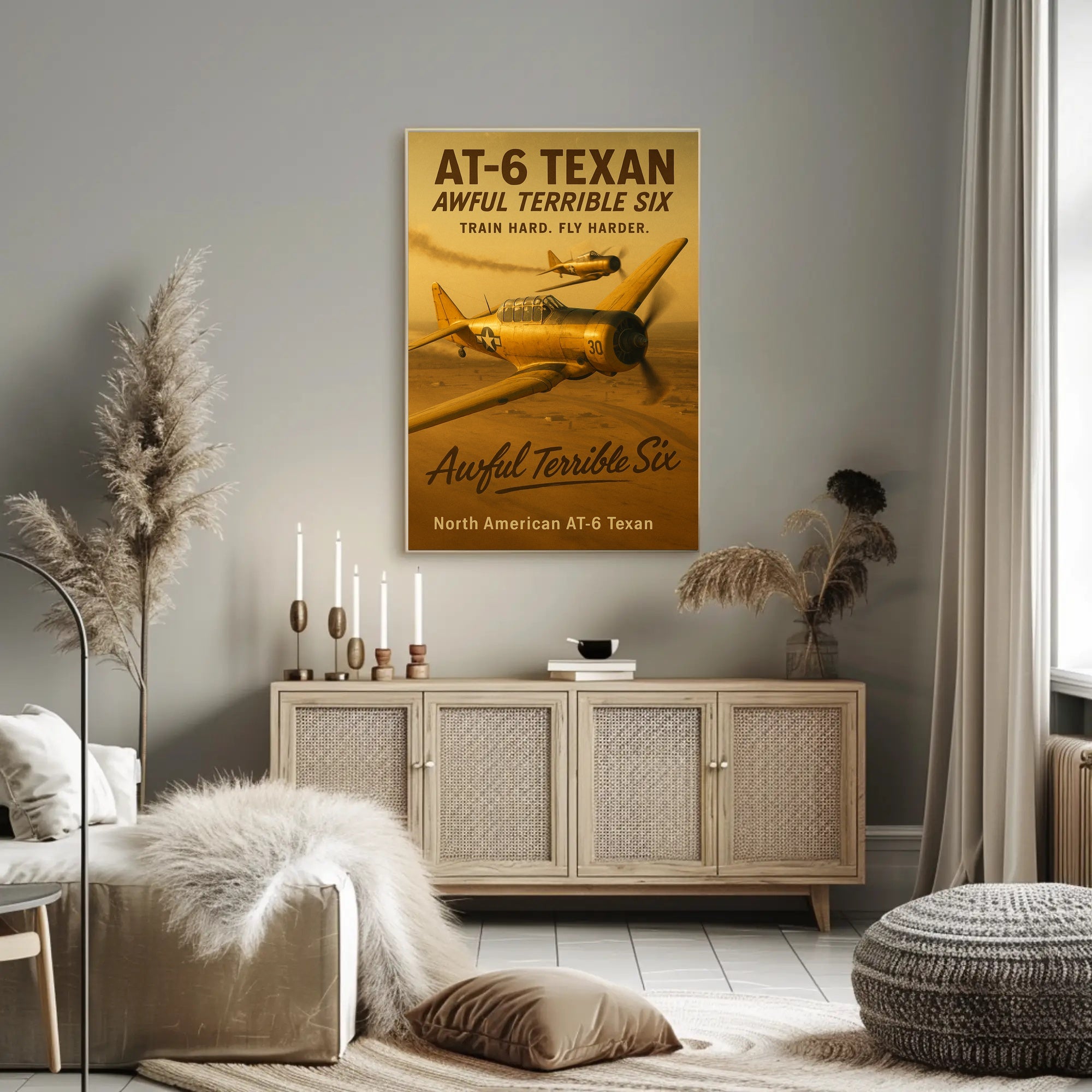 North American AT-6 Texan WWII Aircraft Heritage Poster