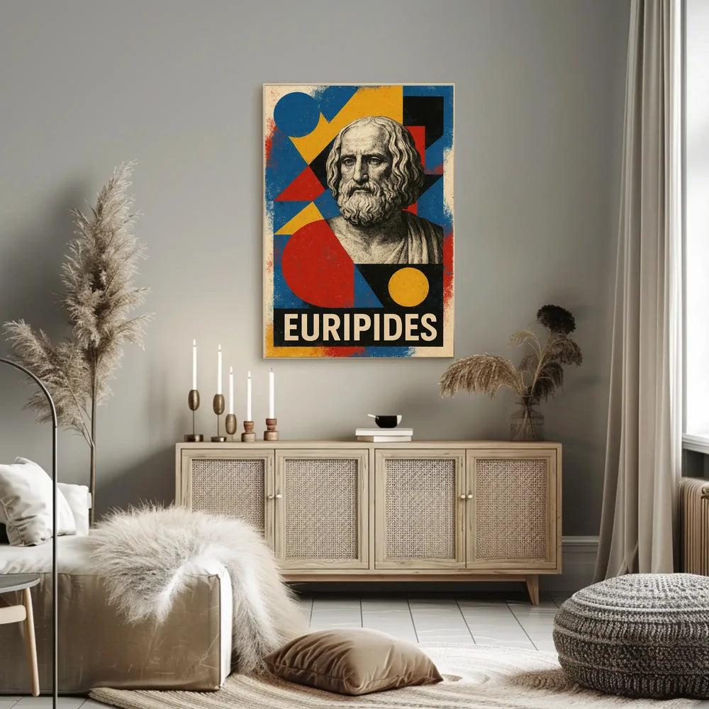 Euripides Greek Playwright Tribute Art Poster