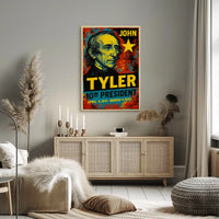 John Tyler 10th President of the United States Graffiti Pop Art Poster