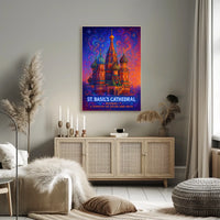 St. Basils Cathedral A Tapestry of Color and Faith Poster