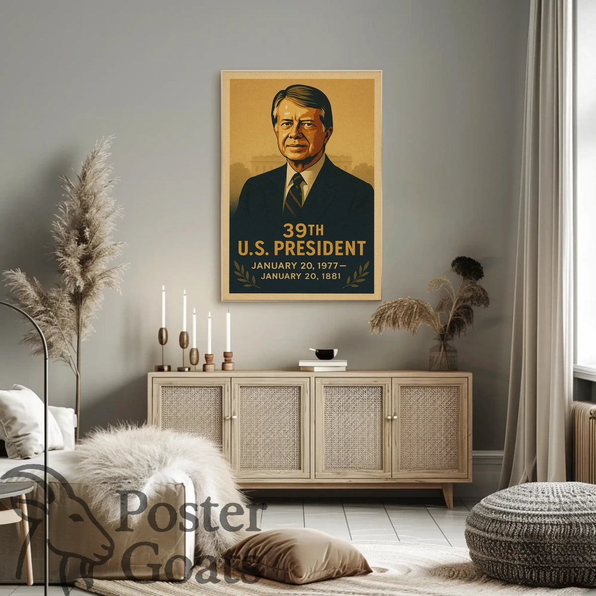 Vintage U.S. President Historical or Presidential Poster