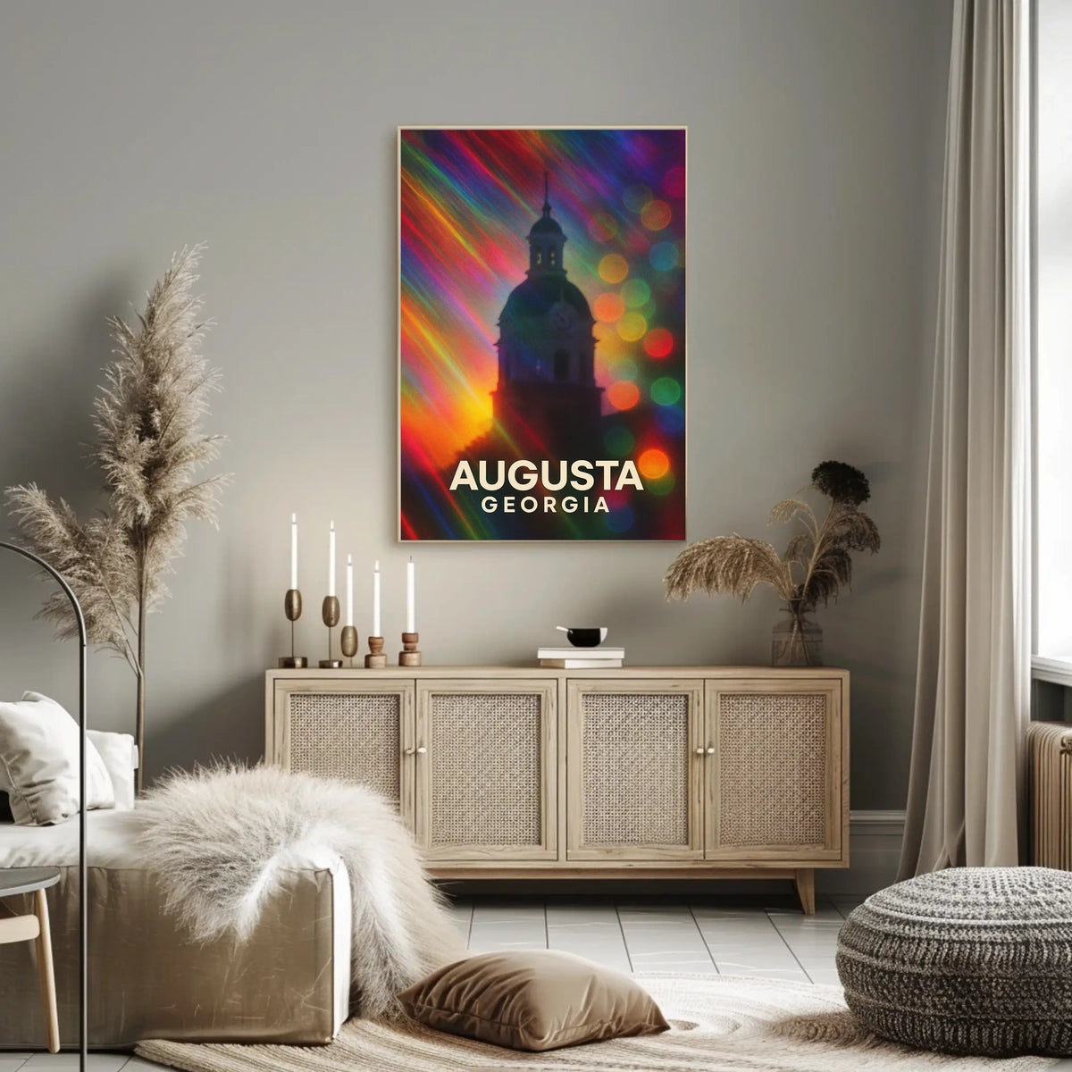 Augusta Georgia Scenic Minimalist Wanderlust Poster