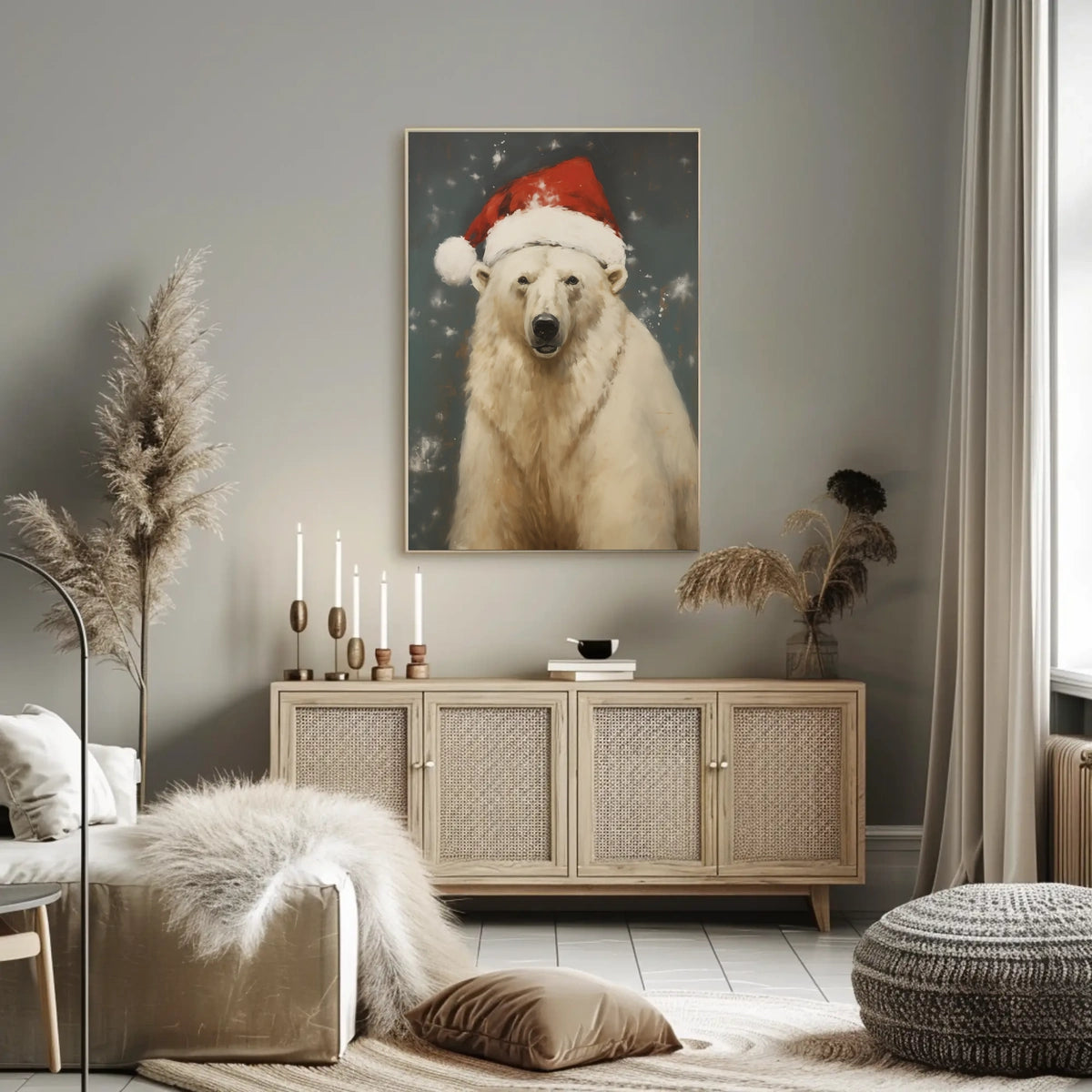 Festive Polar Bear Poster