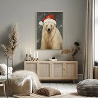 Festive Polar Bear Poster