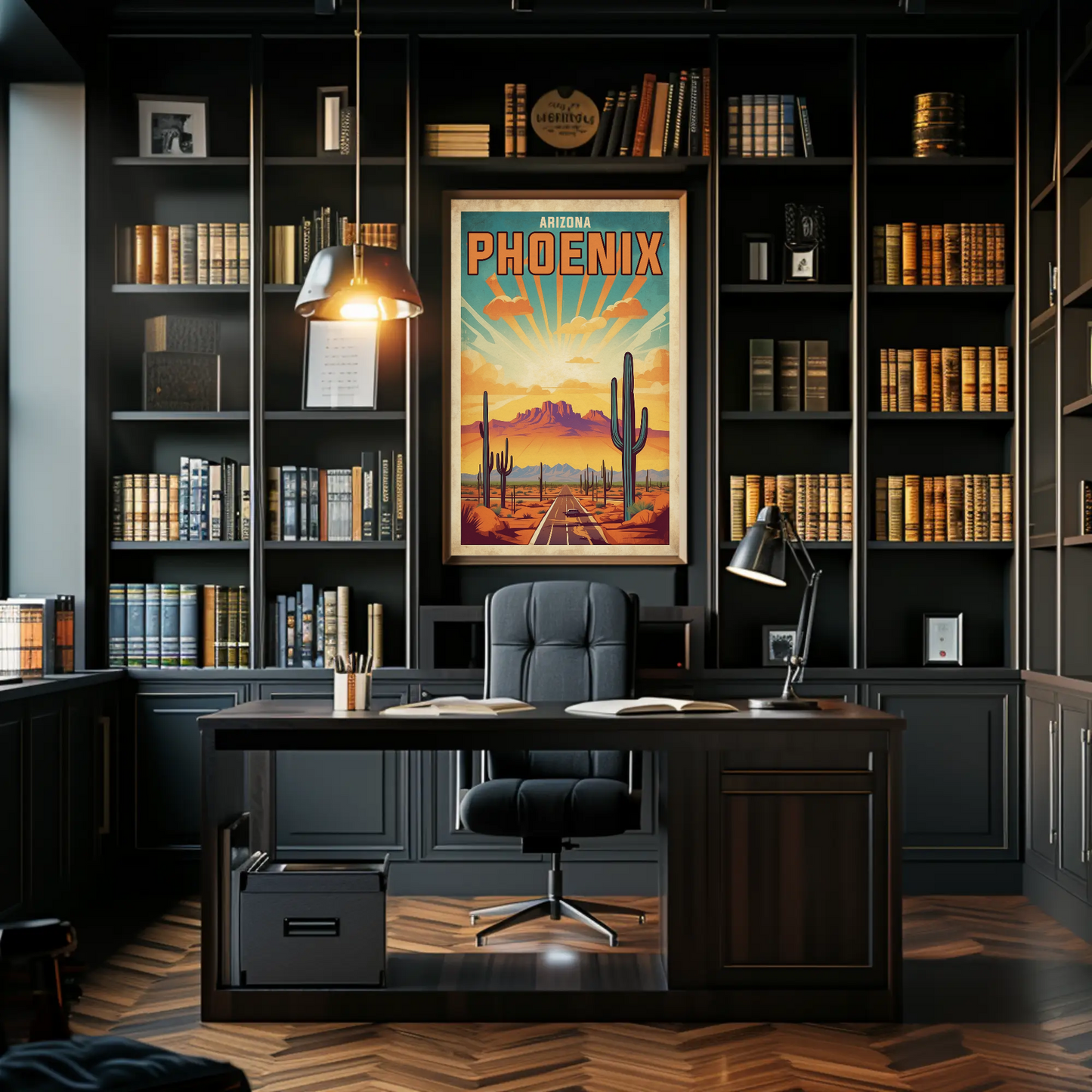 Phoenix Arizona Vintage Travel Poster Artwork