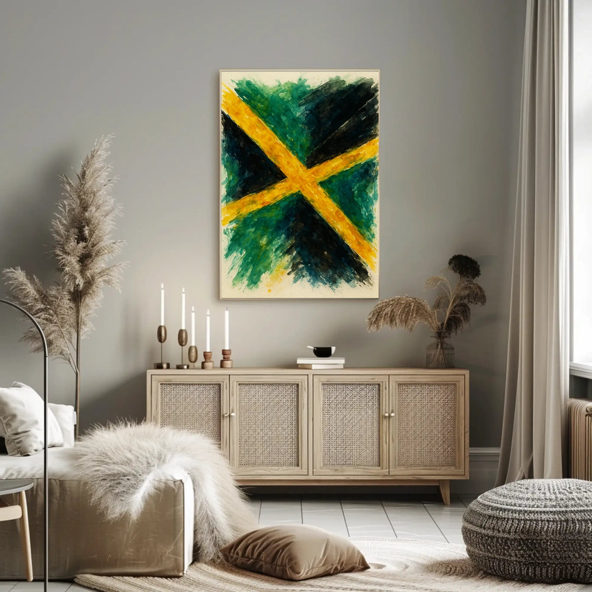Jamaican Flag Art Poster