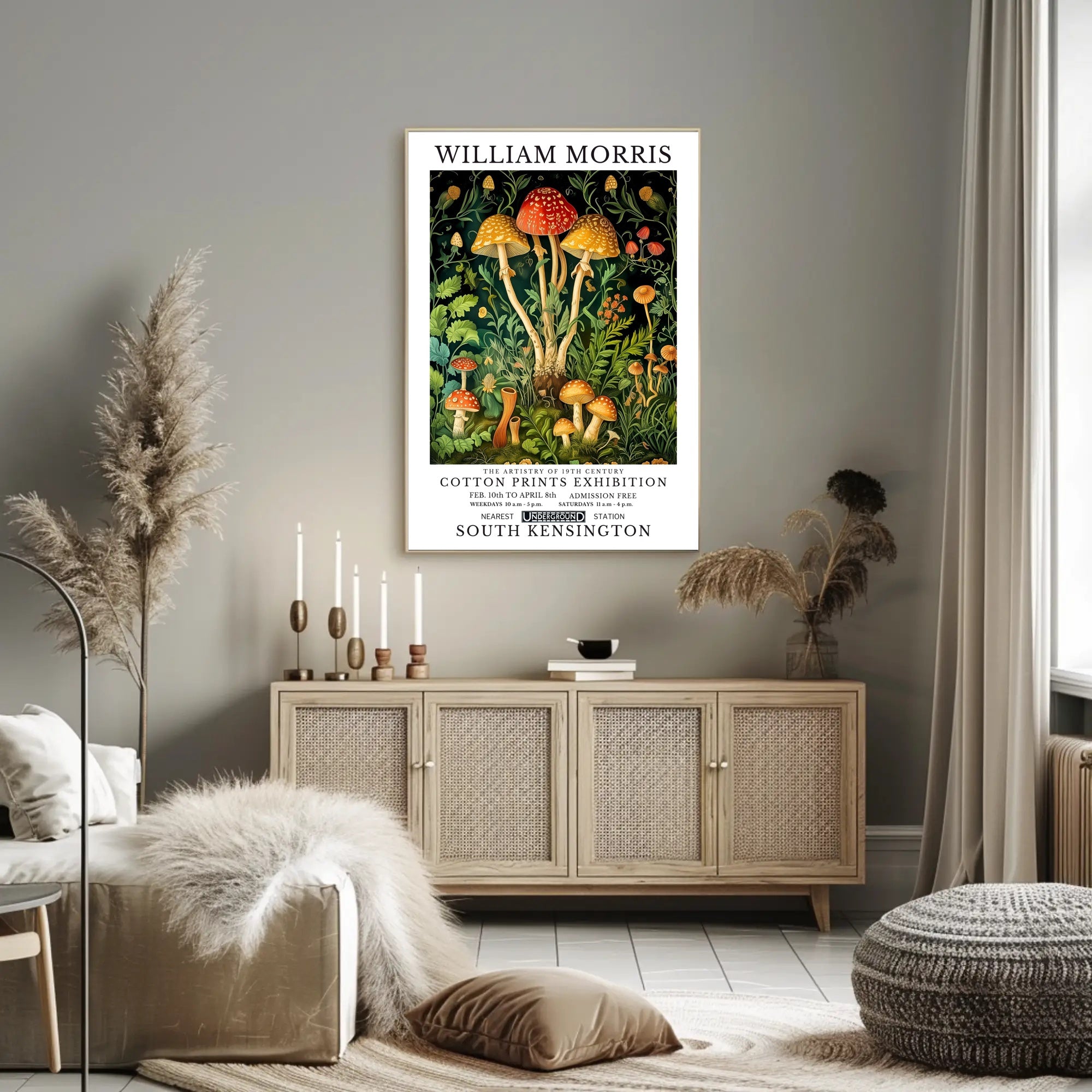 William Morris 19th Century Cotton Prints Poster