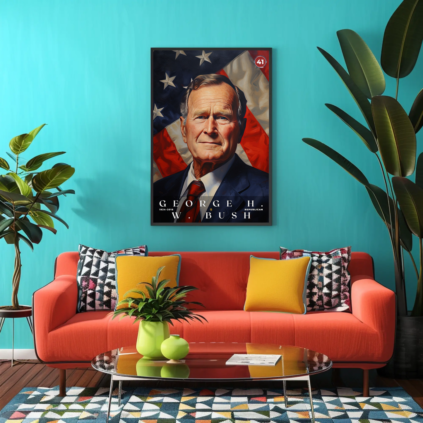 George Bush 41st President Of The United States Portrait