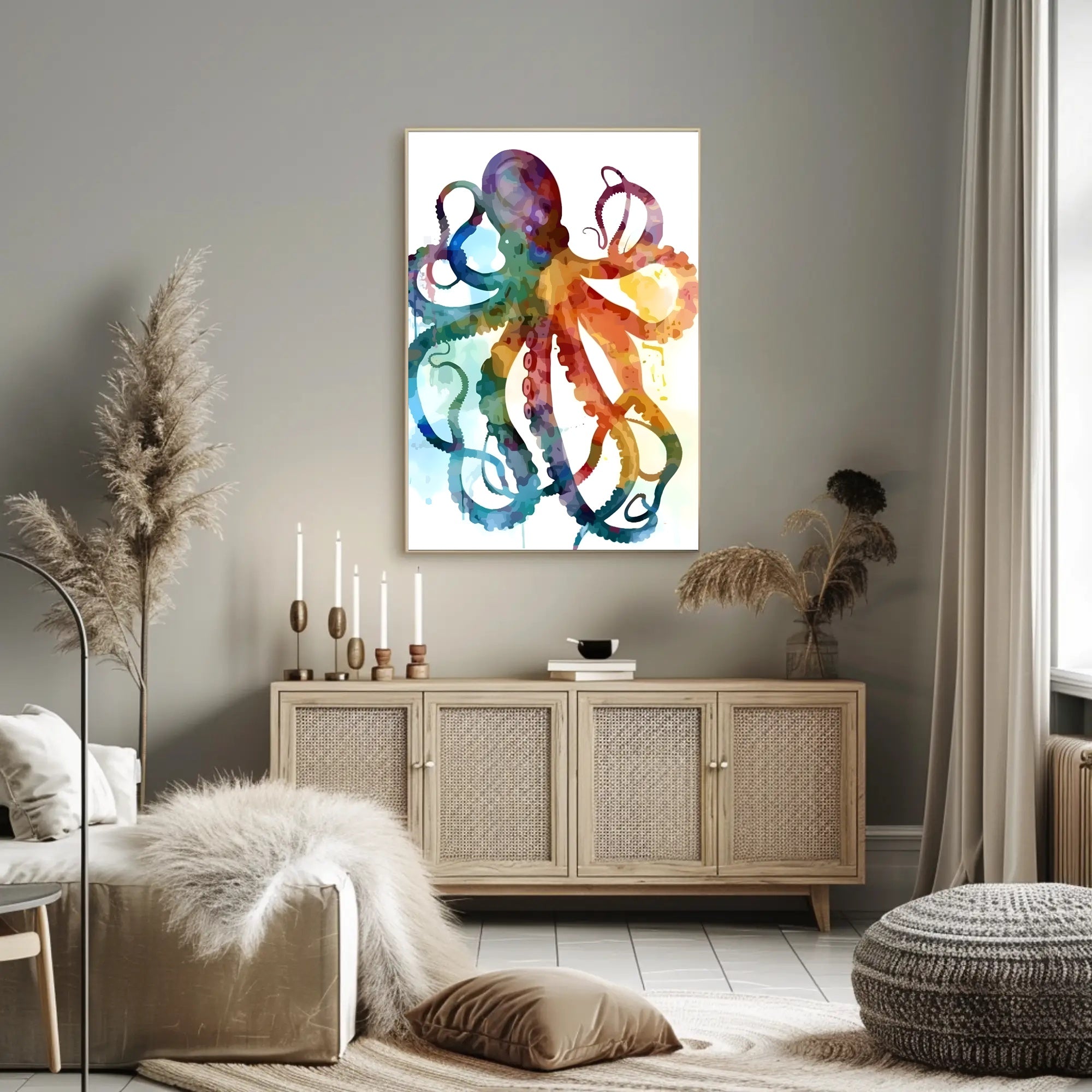 Vibrant Octopus Art Poster