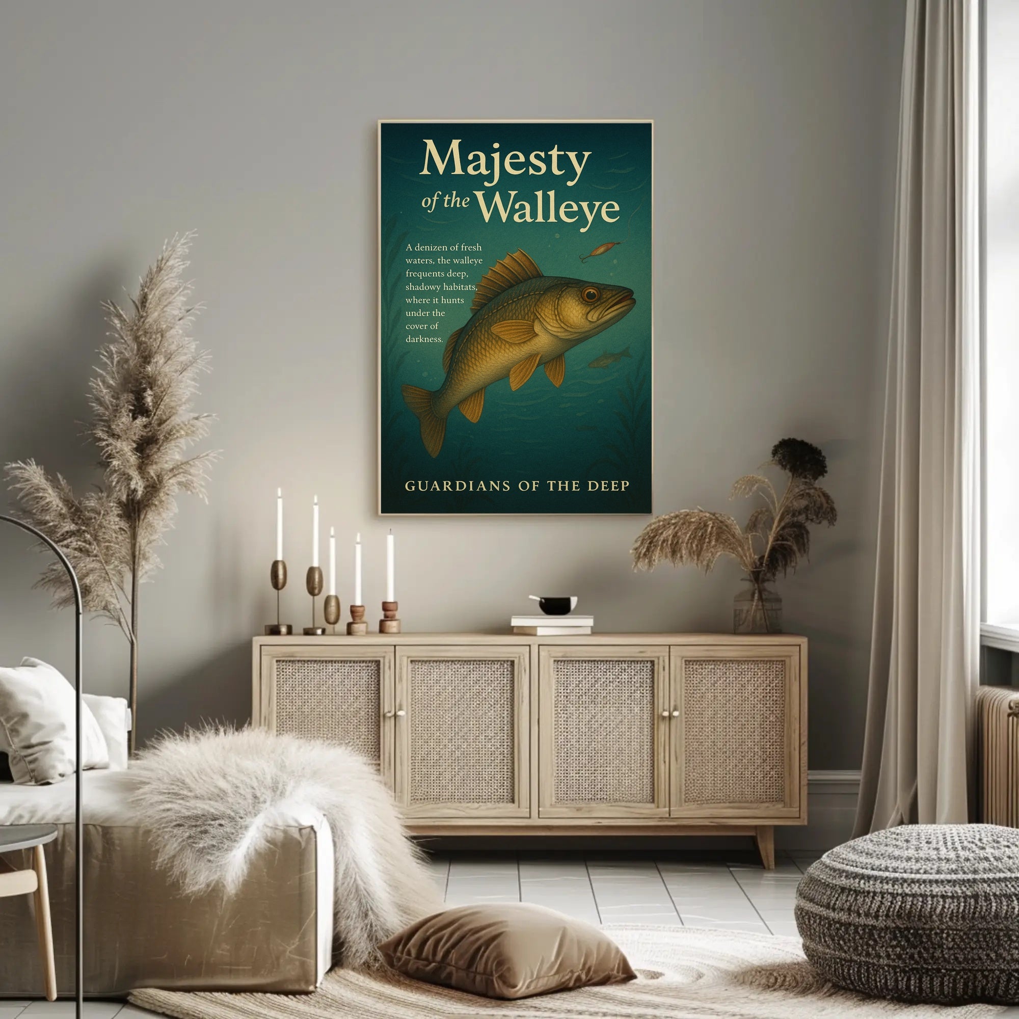 Guardians of the Deep Walleye Animal Poster
