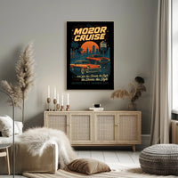 The Motor Cruise Vintage Car Urban or Cityscape Poster
