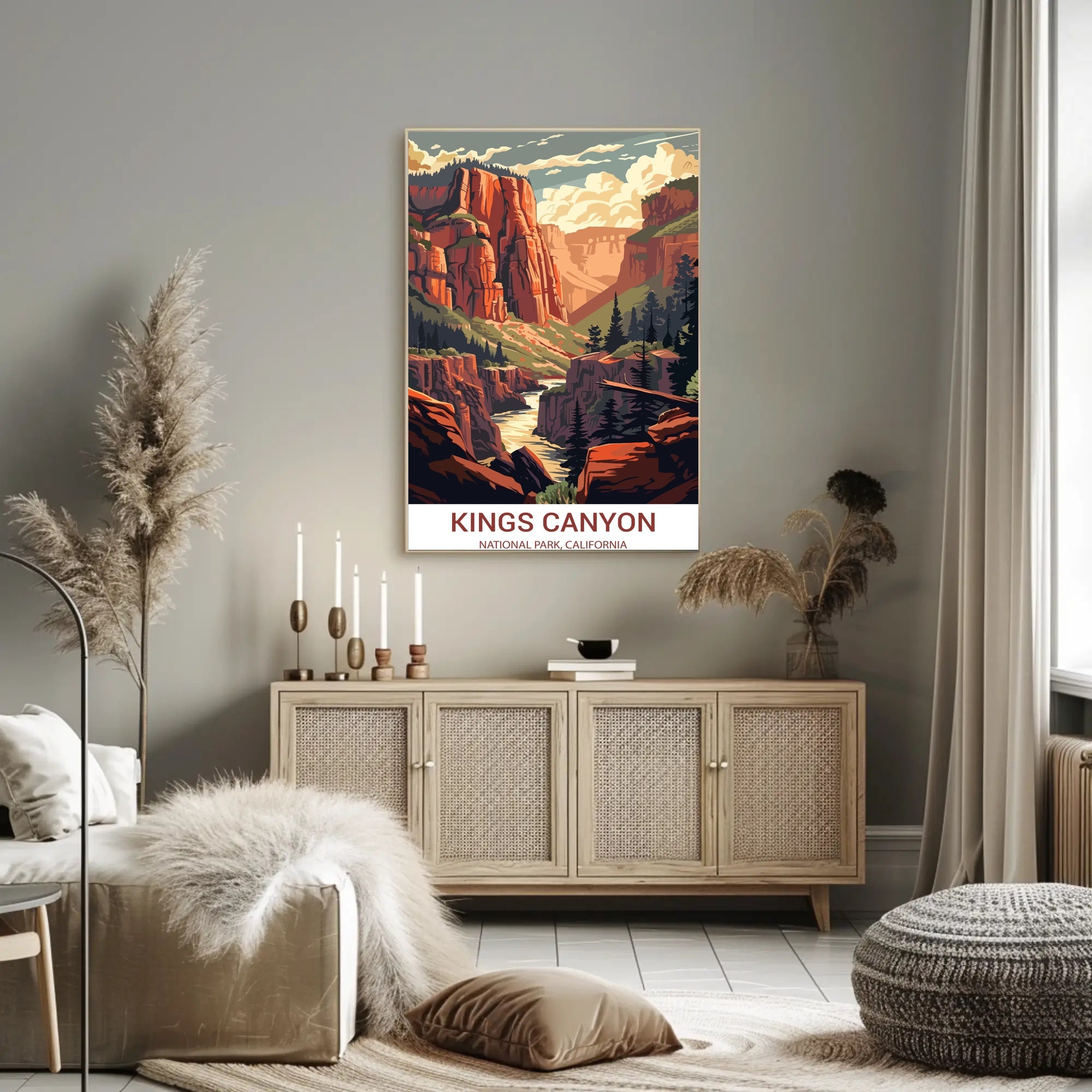 Kings Canyon Vintage National Park Poster