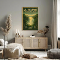 Victoria Falls Nature's Spectacle Vintage Travel Poster
