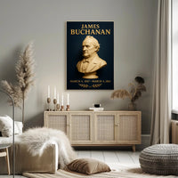 James Buchanan Vintage Presidential Portrait Historical Poster PosterGoat