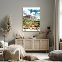 Great Basin Watercolor Wall Art Poster