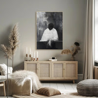 Haunting Faceless Figure in Surrealism Abstract Artistic Poster PosterGoat