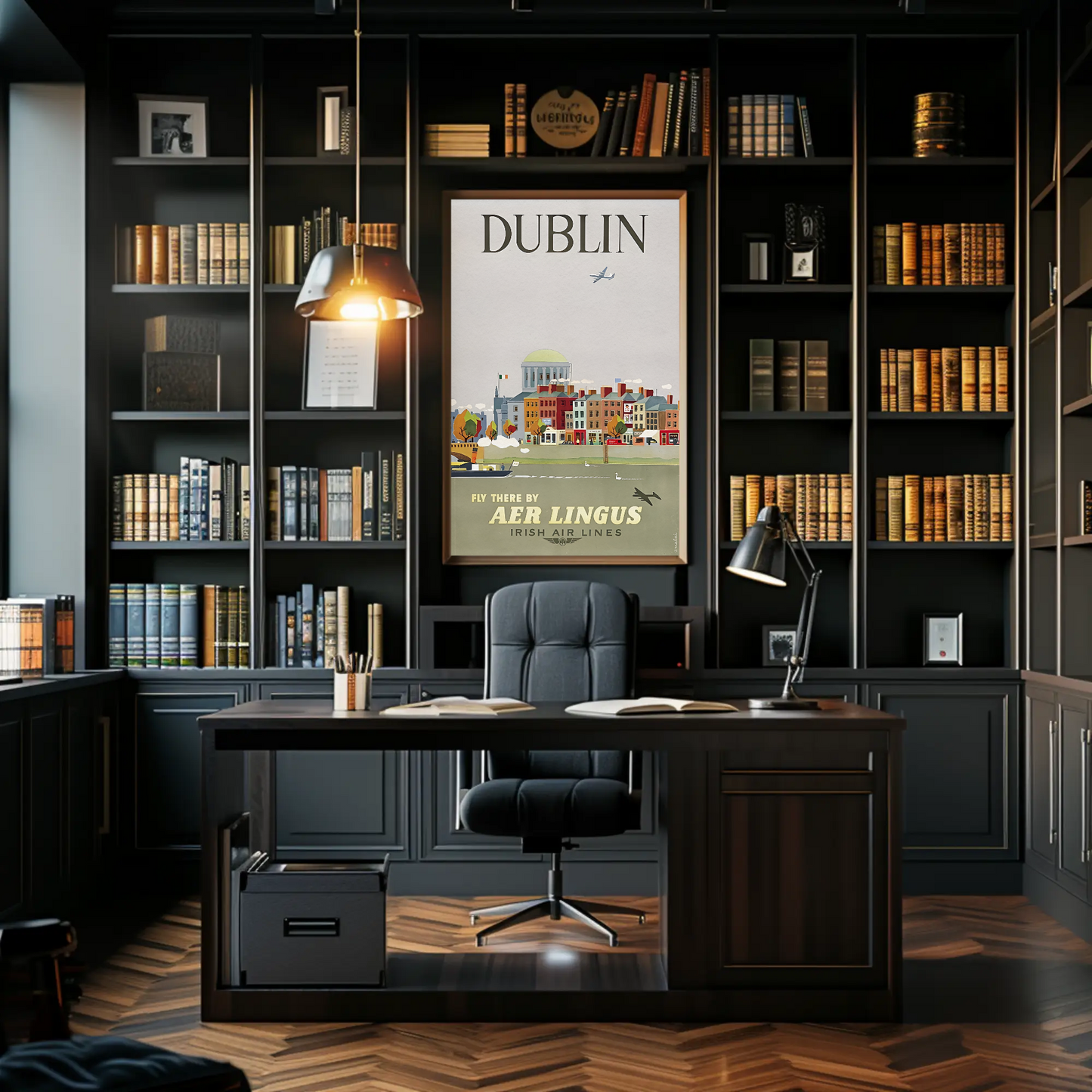 Vintage Poster - Dublin City by Aer Lingus
