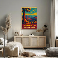 Shenandoah National Park Vintage Autumn Lovers Poster