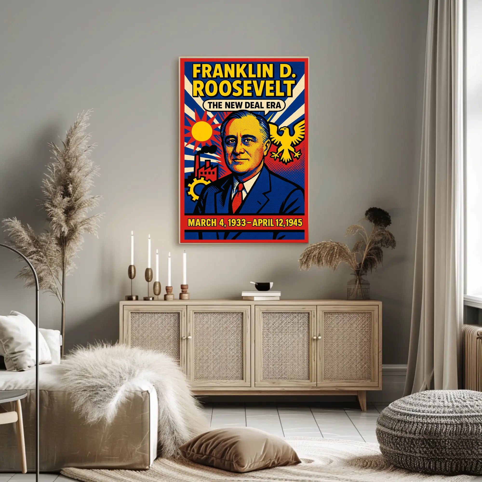 Franklin D. Roosevelt The New Deal Era Poster PosterGoat