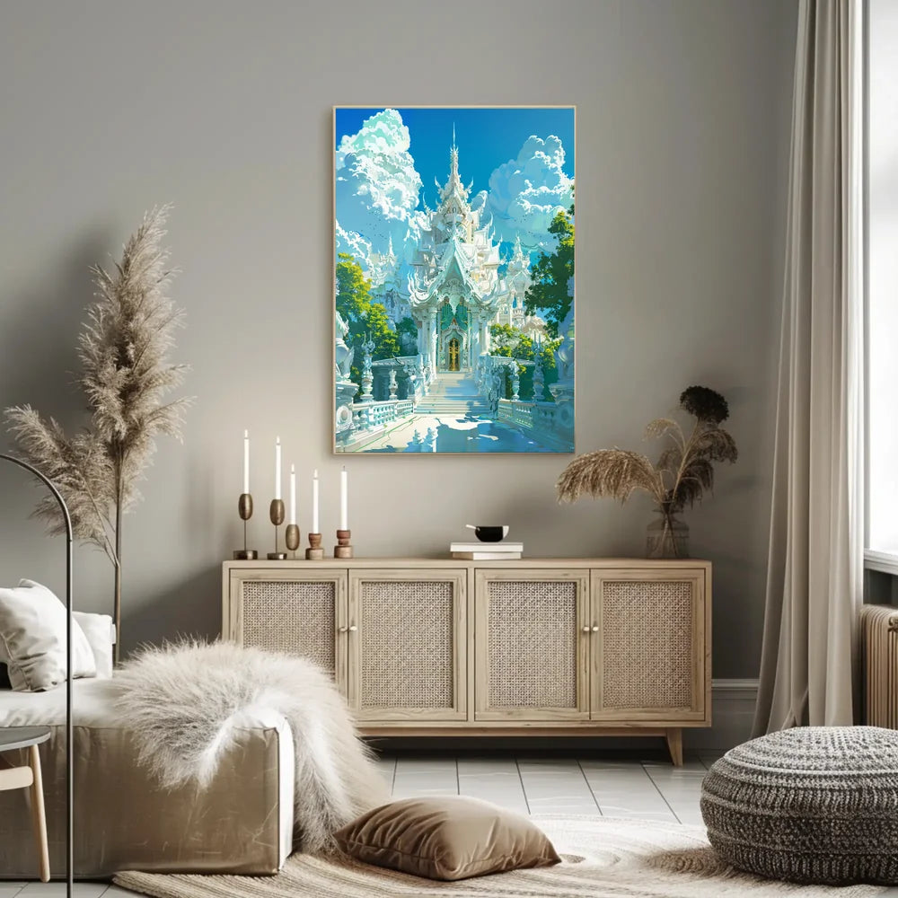Majestic Thai Temple Fantasy Art Poster Print