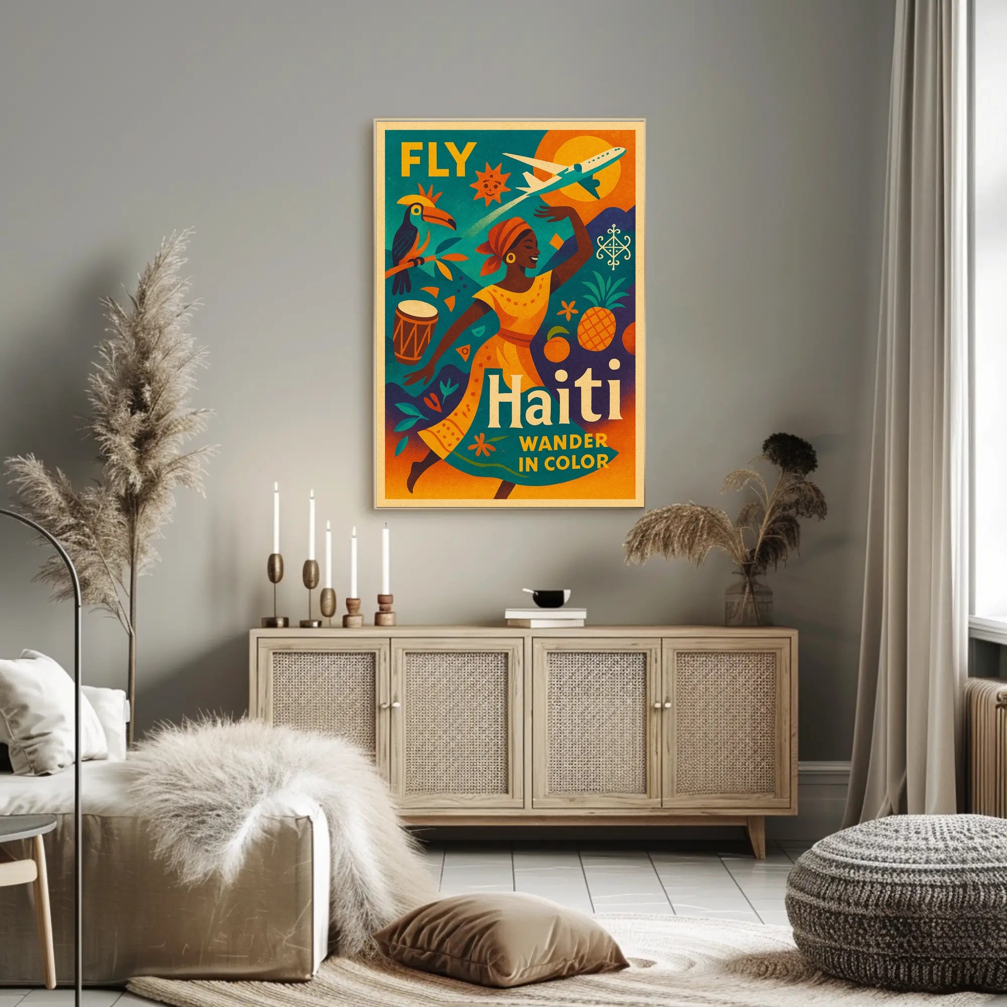 Fly Haiti Wander in Color Poster