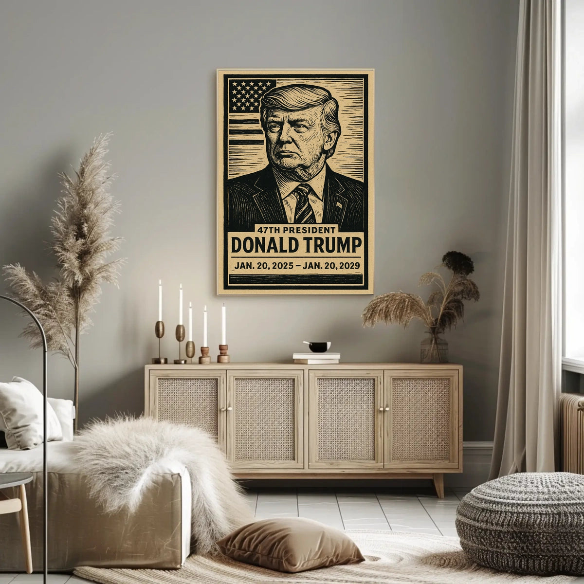 Donald Trump 47th President Scenic Patriotic Heritage Timeless Wall Art Iconic Legacy Gift Poster