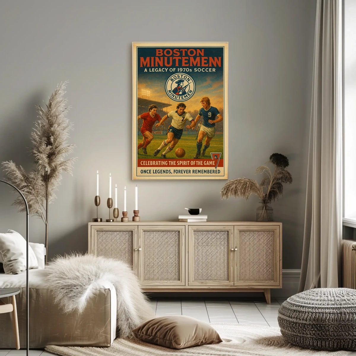 Boston Minutemen A Legacy of 1970s Soccer Poster