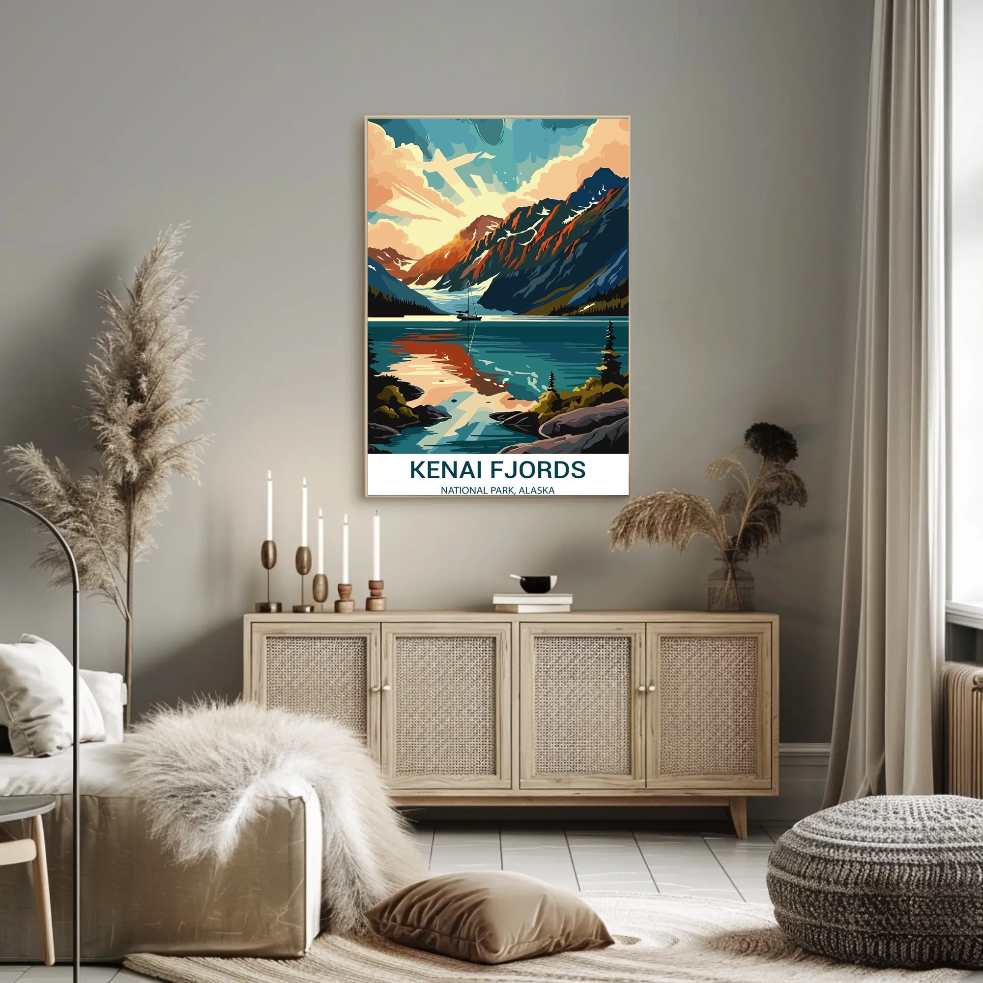 Kenai Fjords Scenic Art Print National Park Poster
