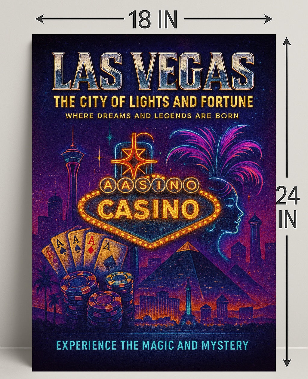 Las Vegas - The City of Lights and Fortune Poster PosterGoat