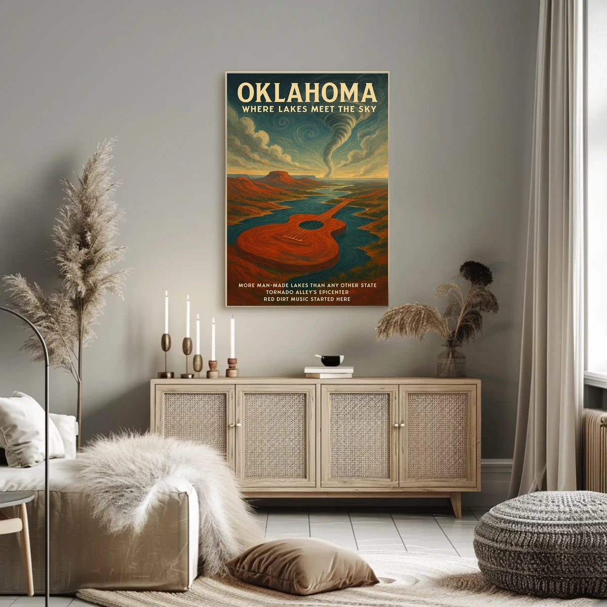 Oklahoma Where Lakes Meet The Sky Poster