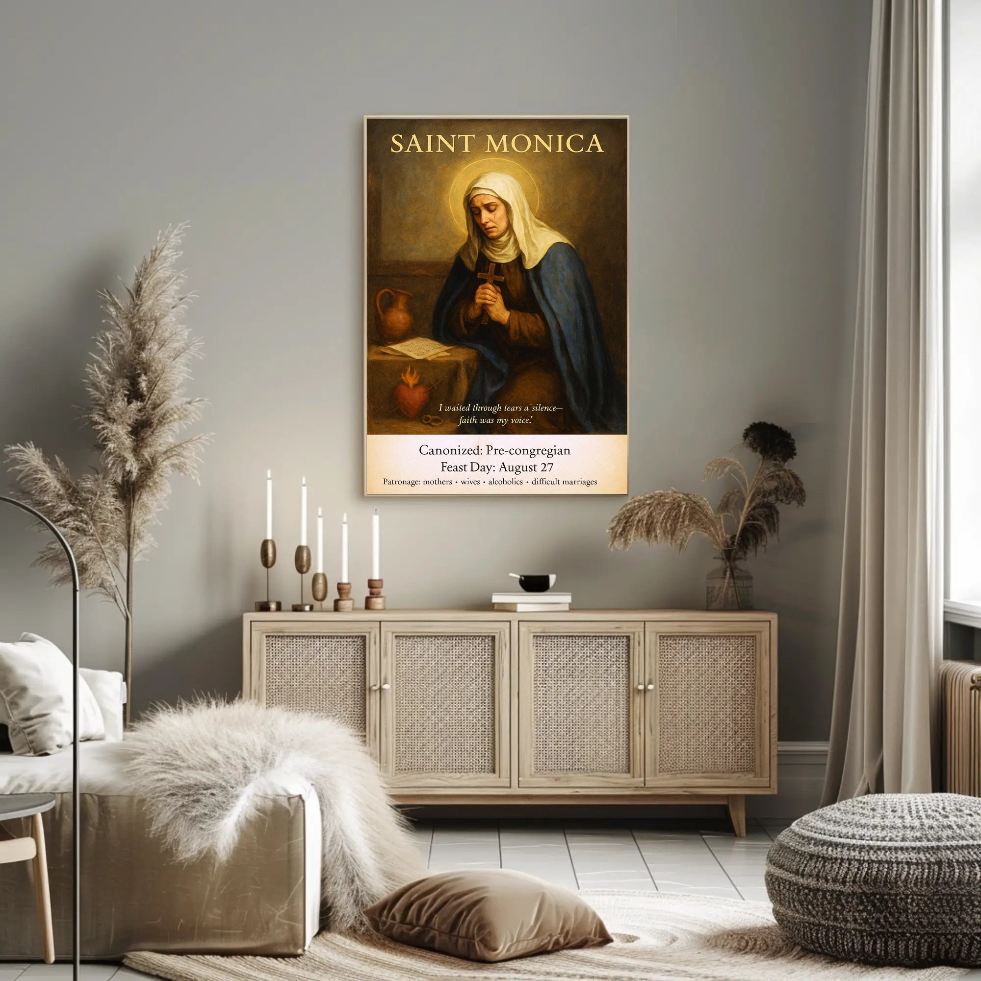 Saint Monica  Patron of Mothers and Wives Poster PosterGoat