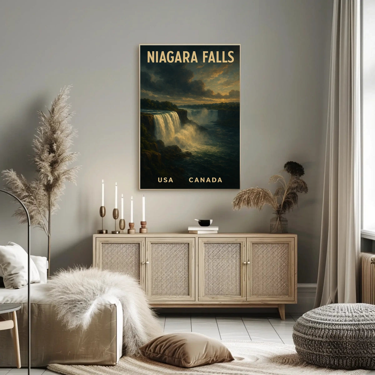 Niagara Falls Vintage Landscape Travel Collector Poster