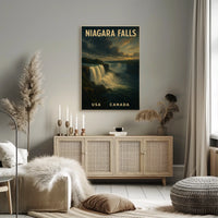 Niagara Falls Vintage Landscape Travel Collector Poster