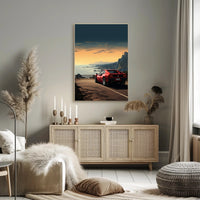 Sunset Drive Along the Coast Poster PosterGoat